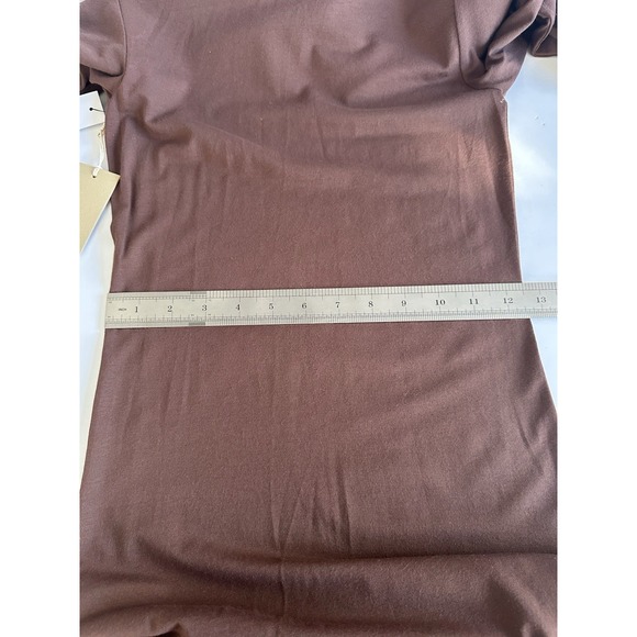 Aritzia Wilfred Womens Gemini Mock Neck L/S Dress S Cocoa Bean‎ Office Siren NWT - Picture 10 of 10